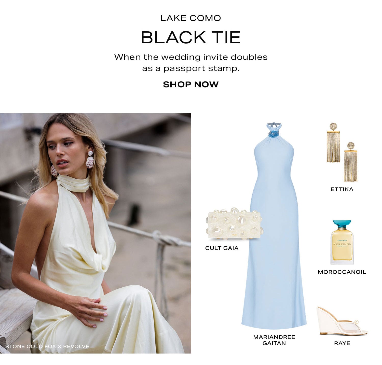 Lake Como Black Tie. When the wedding invite doubles as a passport stamp. Product Assortment. Shop Now.