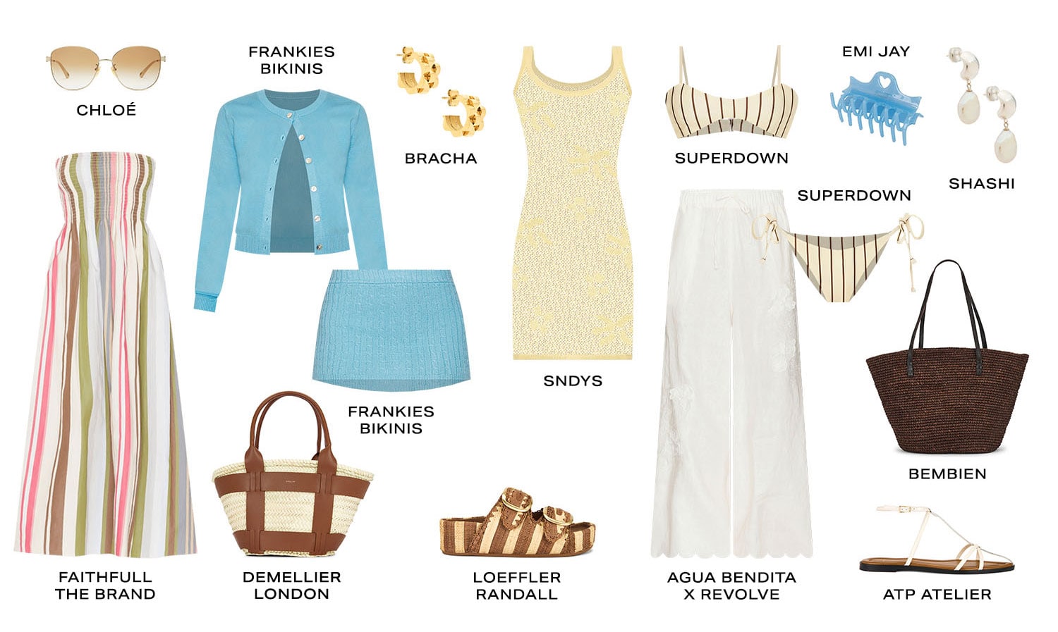 Our Vacay Vibe: Coastal Chic. Product Assortment.