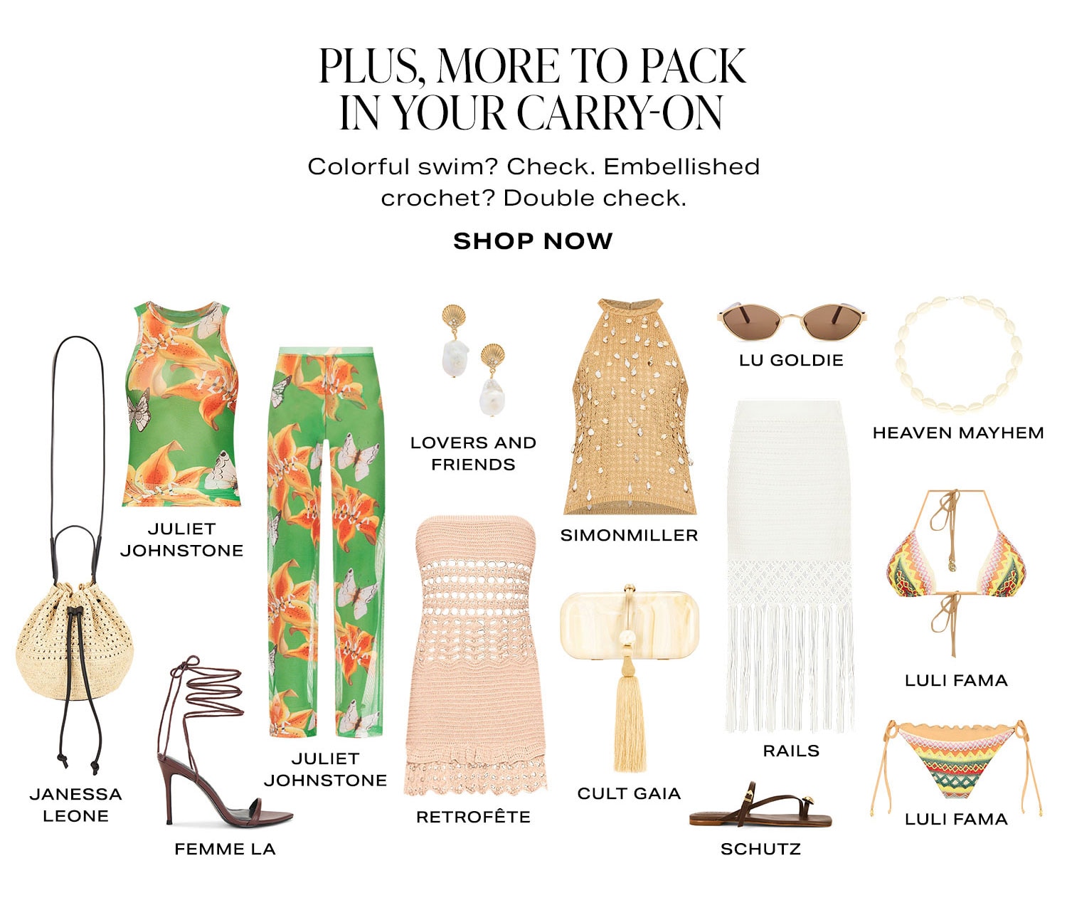 Vacay Packing List. Shop Now.