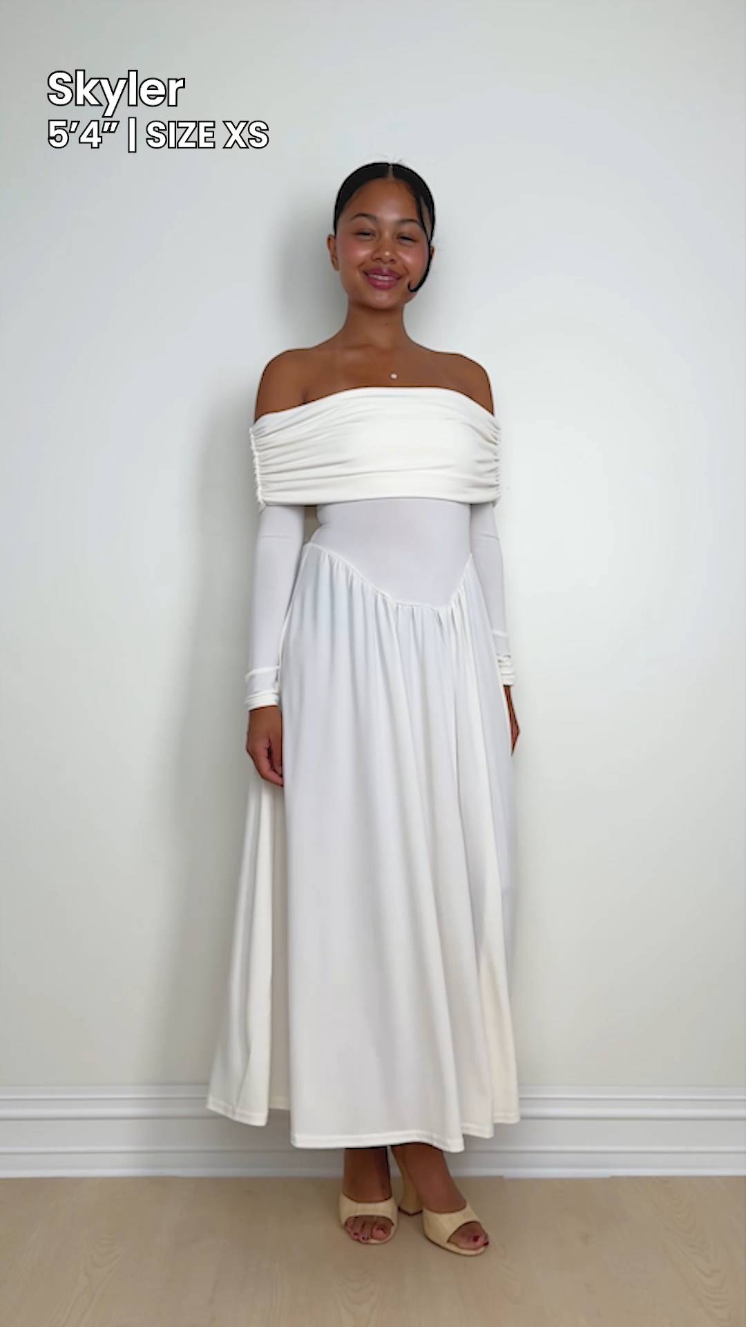 WeWoreWhat Off Shoulder Ruched Midi Dress in Ivory | REVOLVE