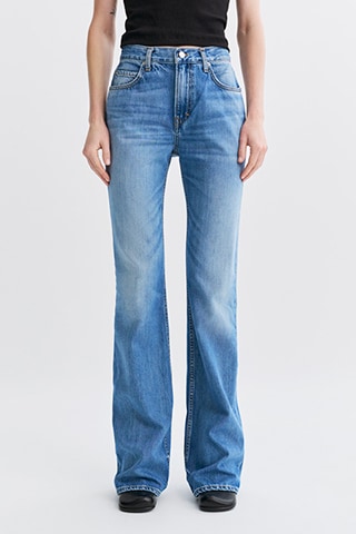 Jean Fred Denim Taille 3/4 - Coupe Flare - Tissu Mélange Coton - Neuf Avec étiquettes