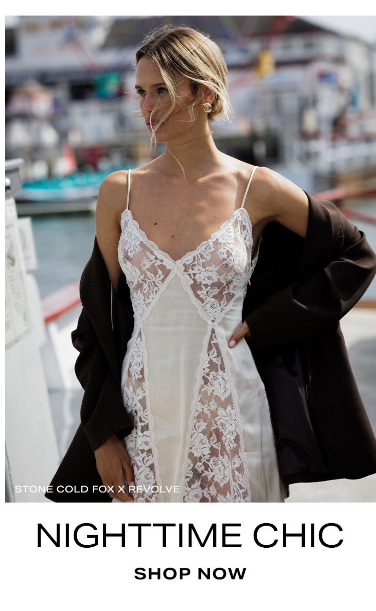 Enter: The Dress Shop. Nighttime Chic. Shop Now.
