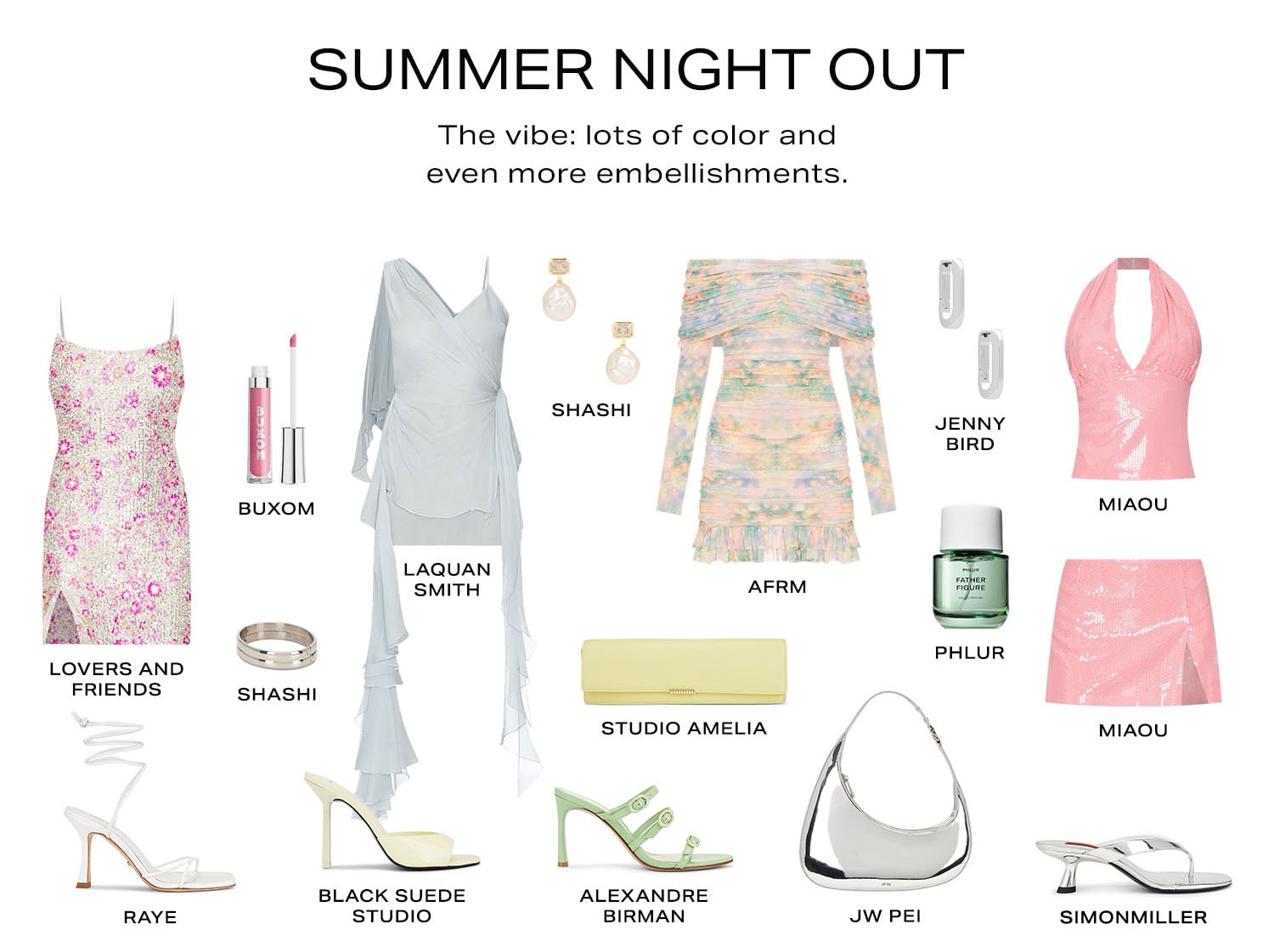 Summer Night Out. Product Assortment. Shop Now.