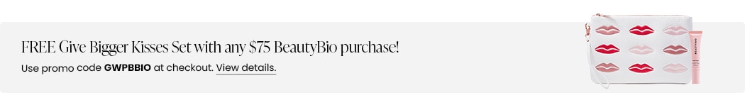 FREE Give Bigger Kisses with any $75 BeautyBio purchase! Use promo code GWPBBIO at checkout.