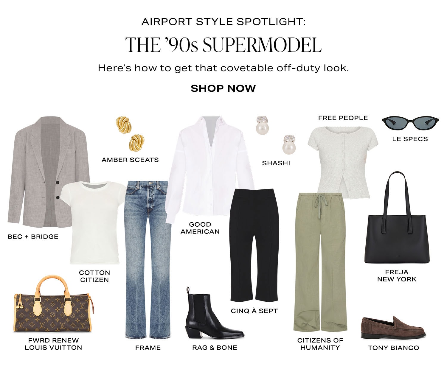 Airport Style Spotlight: The '90s Supermodel. Shop Now.