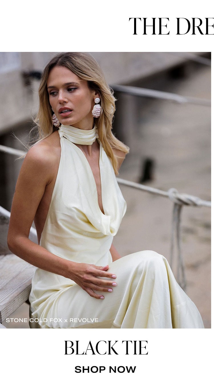 The Dress Shop: Black Tie. Shop Now.
