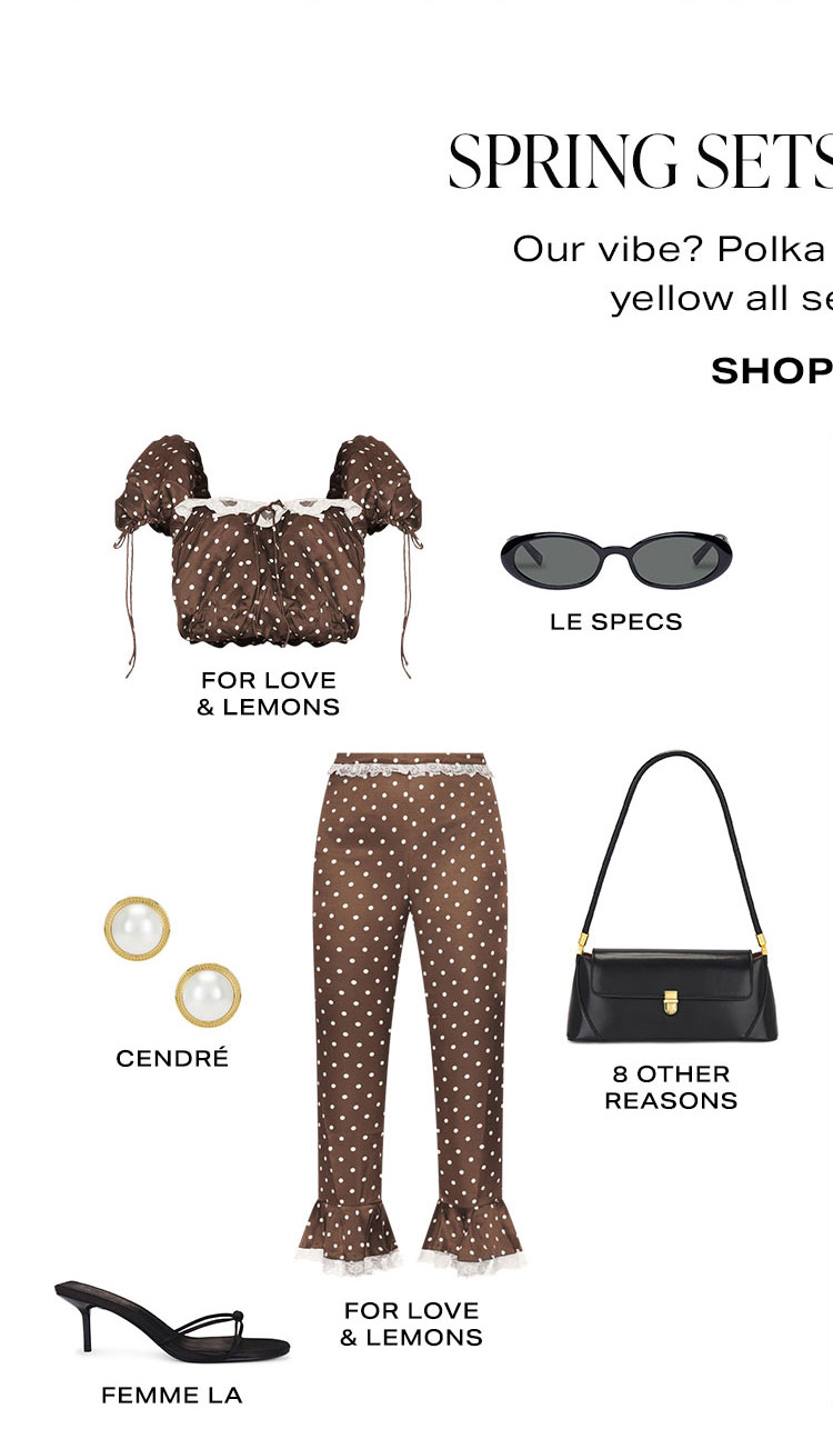 Spring Sets, Two Ways. Look 1.