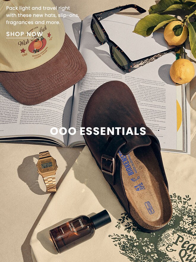 OOO ESSENTIALS. SHOP NOW.