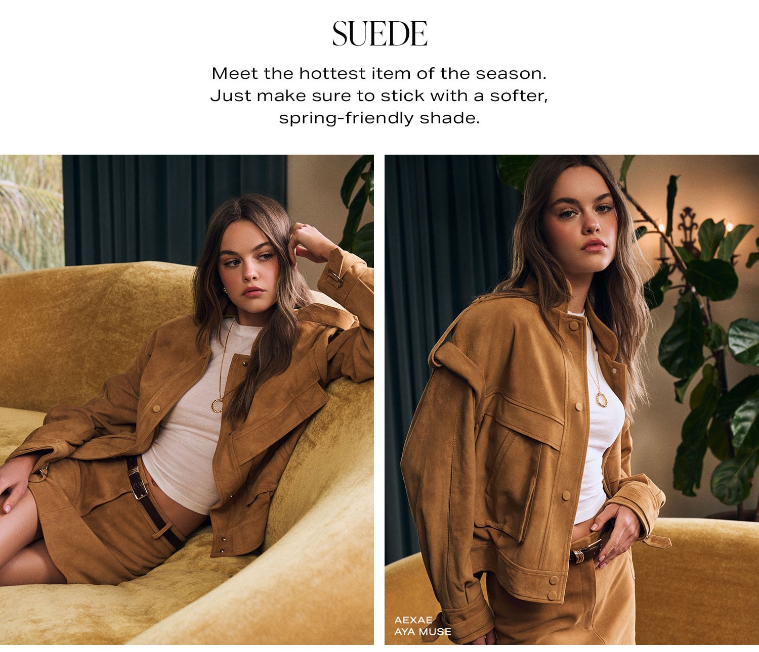 Suede. Meet the season's hottest item. Just make sure to stick with a softer, spring-friendly shade. Shop Now.