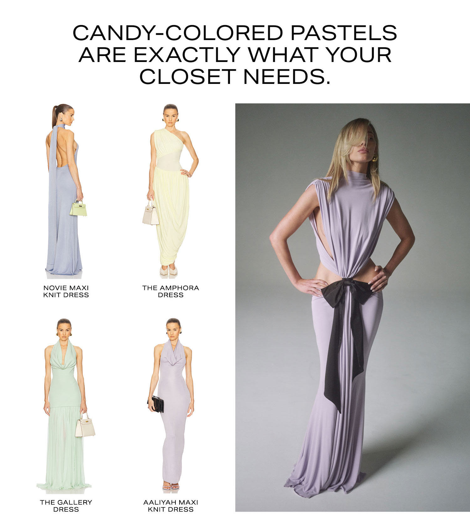 Candy-colored pastels are exactly what your closet needs. Row of Product.