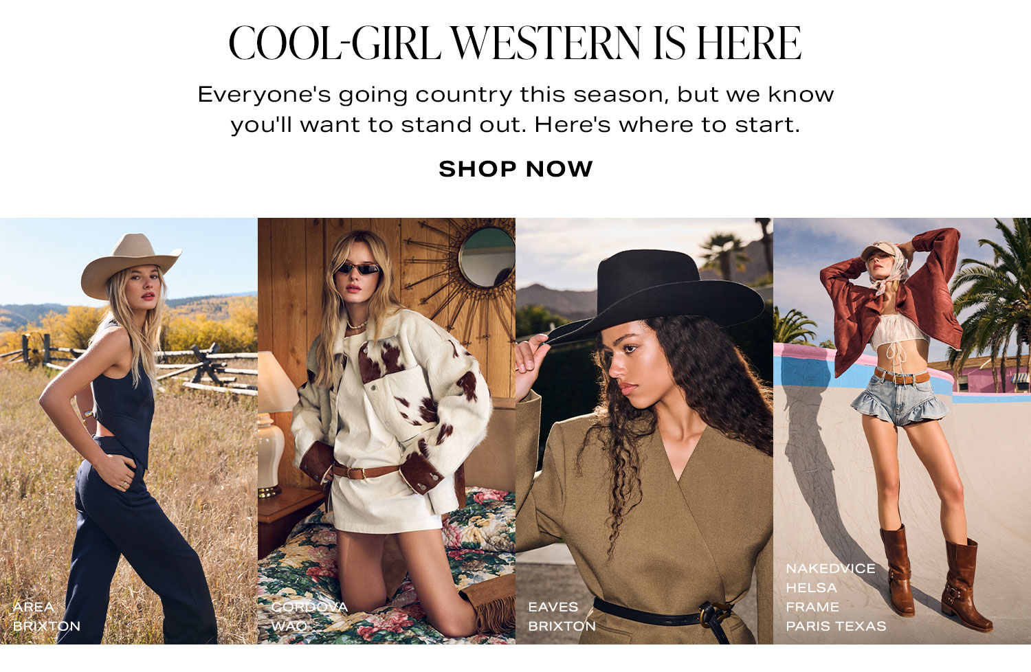 Cool-Girl Western Is Here. Shop Now.