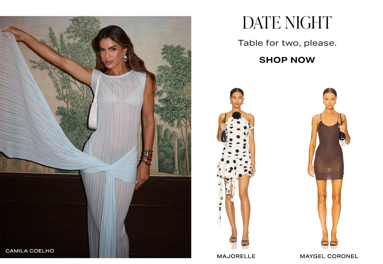 Date Night. Table for two, please. Shop Now.