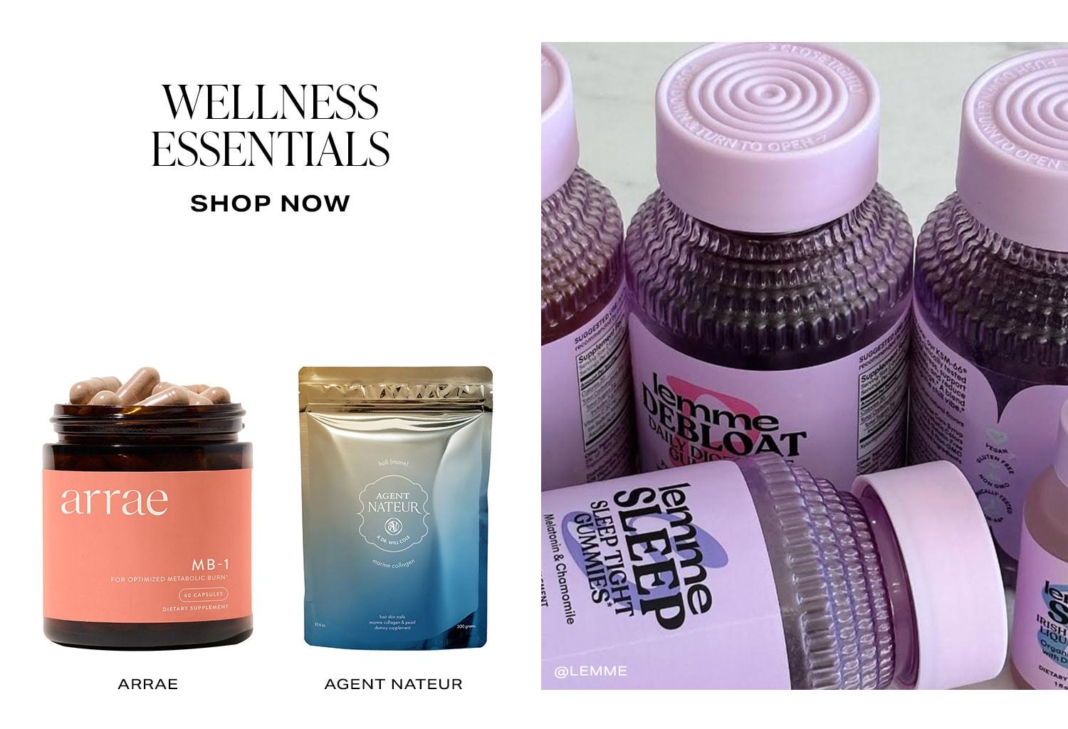 Wellness Essentials. Shop Now.