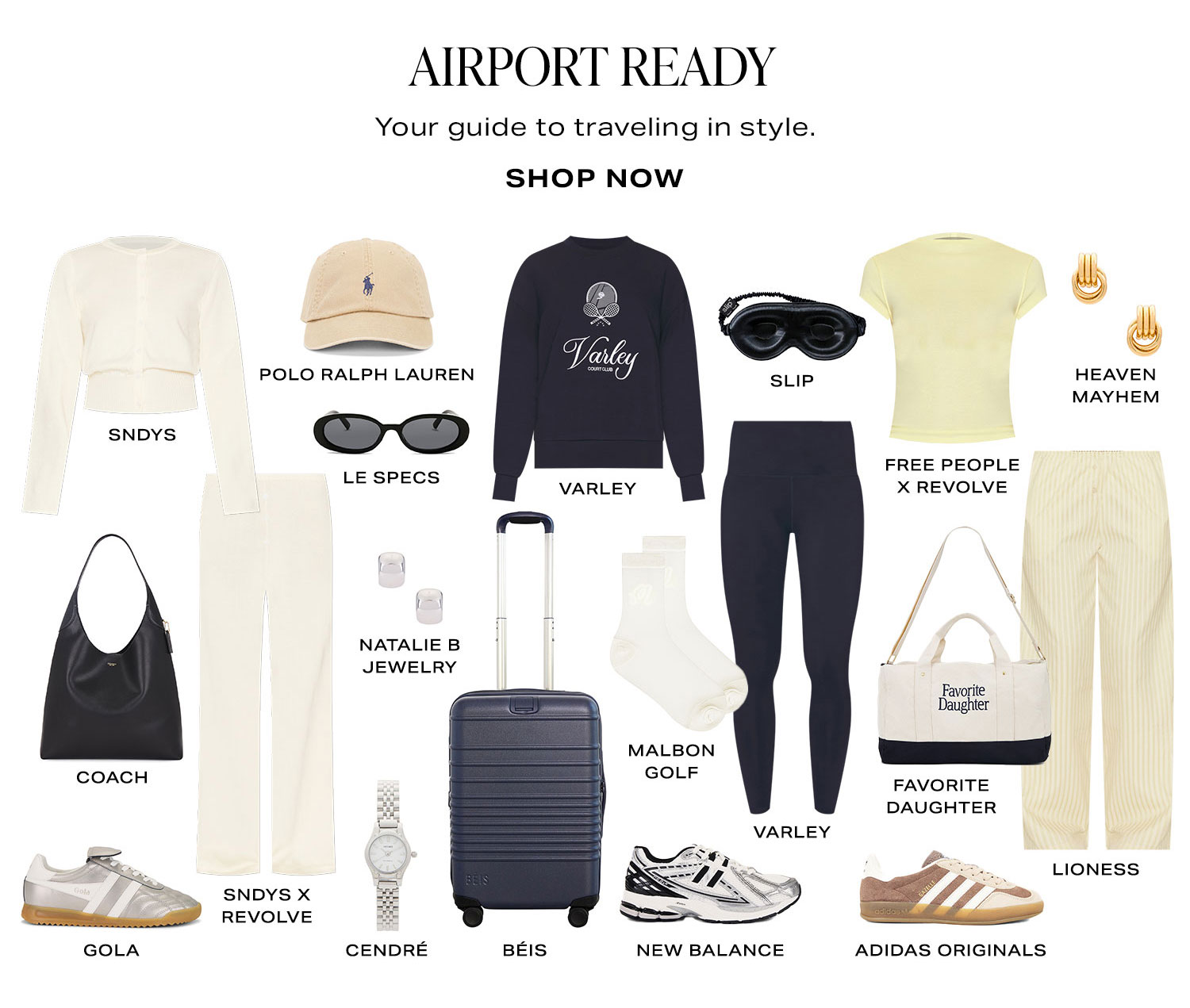 Airport Ready. Product Assortment. Shop Now.
