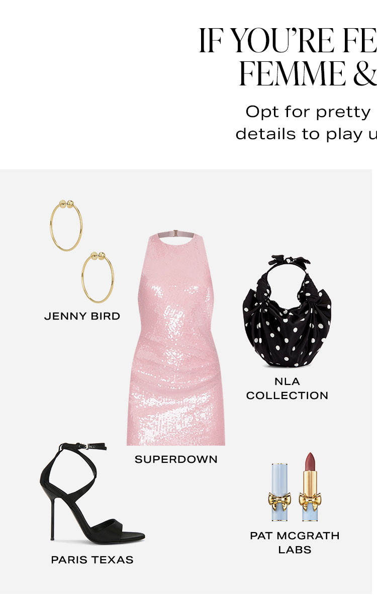 If You're Feeling more Femme & Festive. Pretty Pinks.