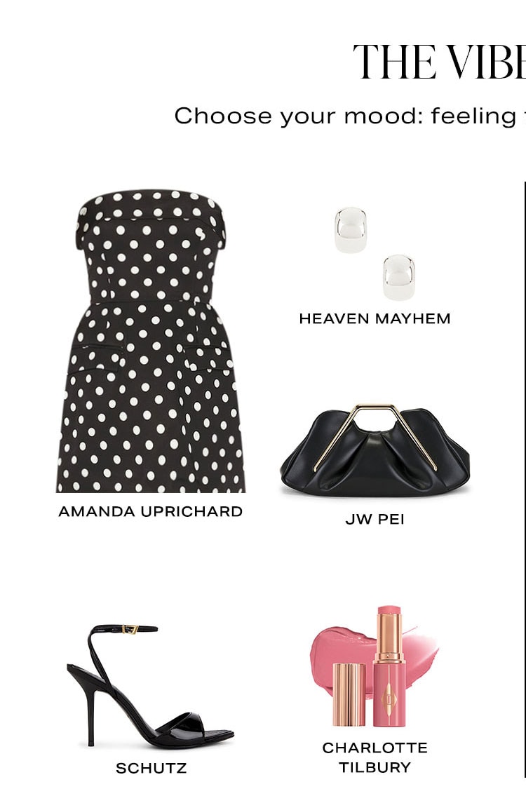 The Vibe, 2 Ways. Choose your mood: feeling femme or effortlessly sleek. Look 1.