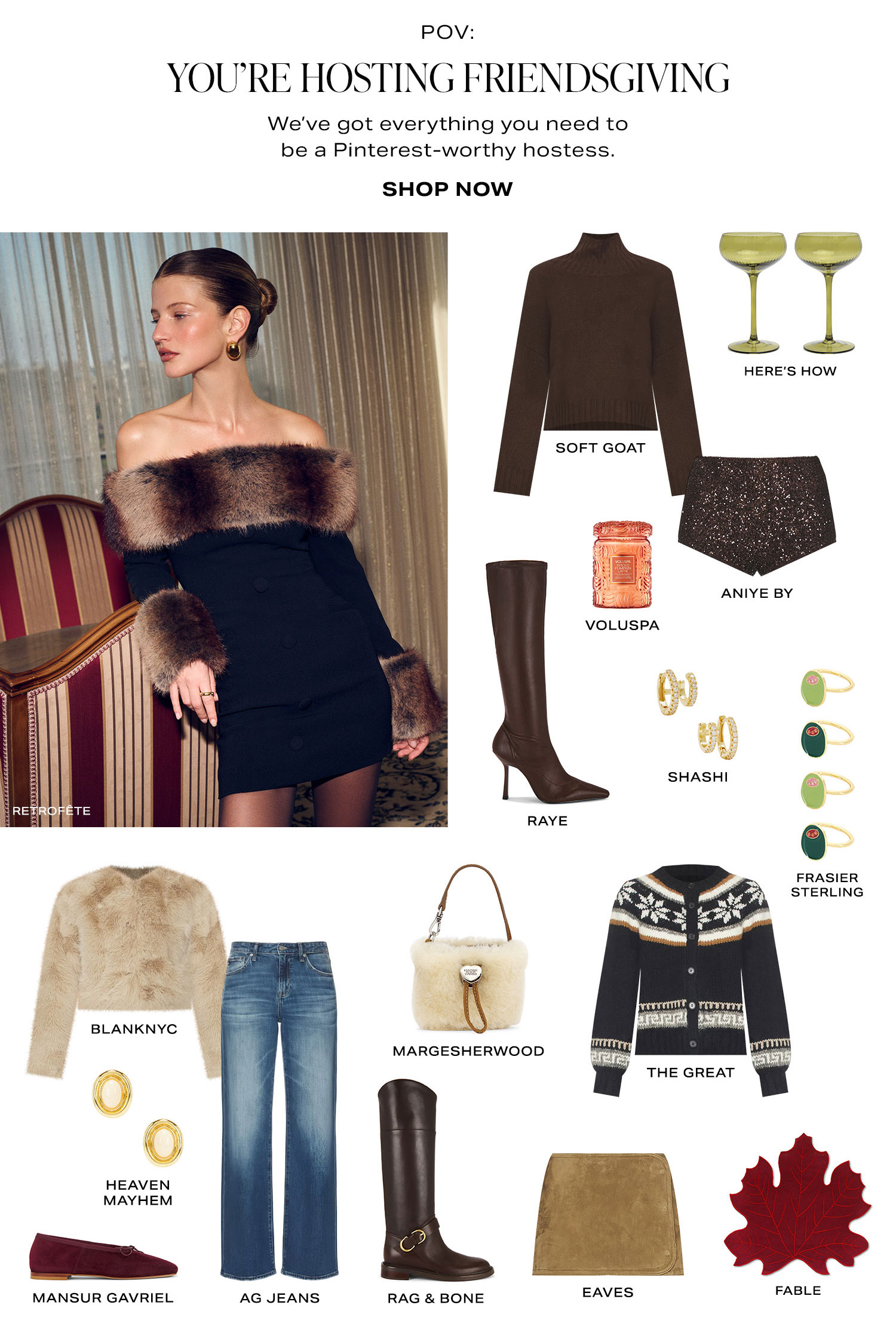 POV: You're Hosting Friendsgiving. We've got everything you need to be a Pinterest-worthy hostess. Product Assortment. Shop Now.