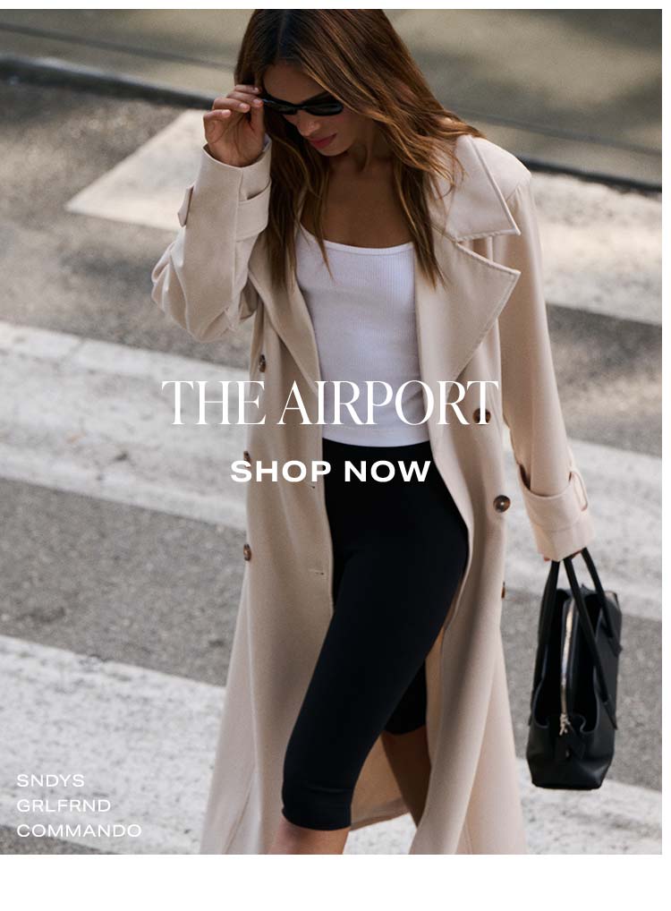 What To Wear To... The Airport. Shop Now.