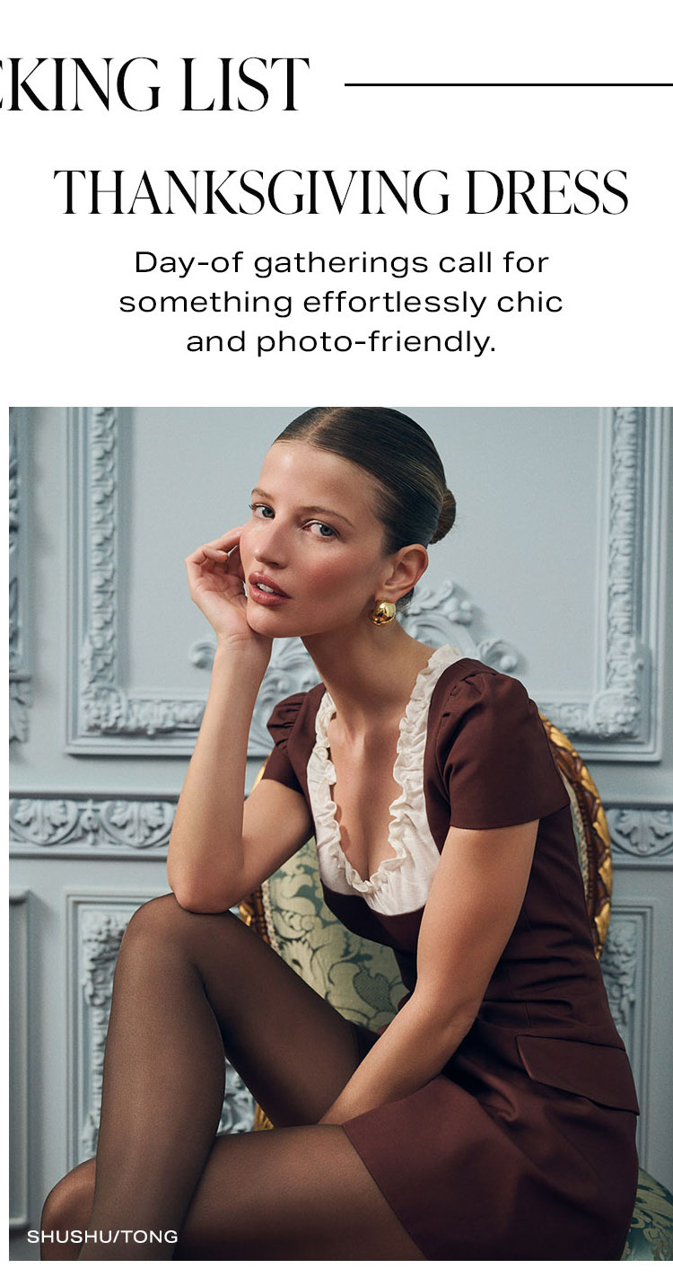 Your Packing List. Thanksgiving Dress.