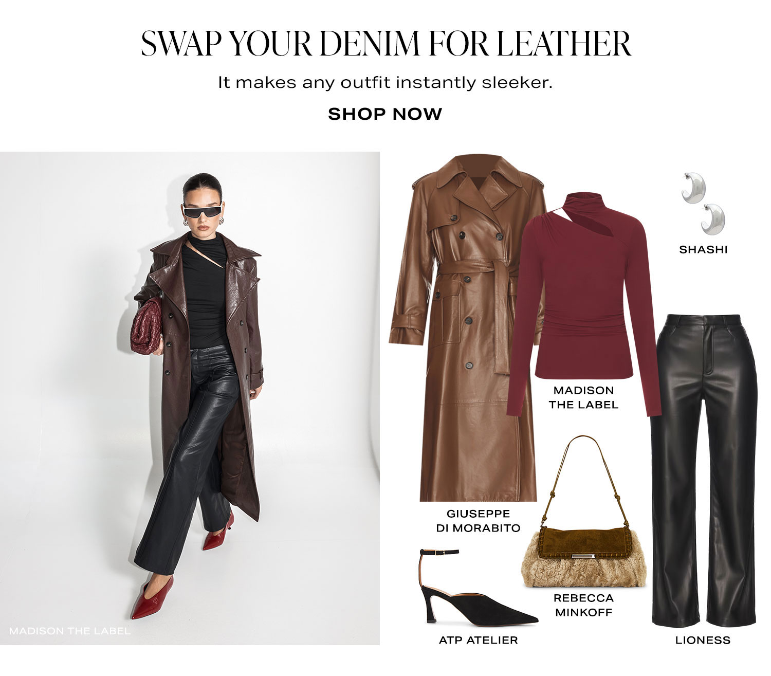 Swap Your Denim For Leather. Shop Now.