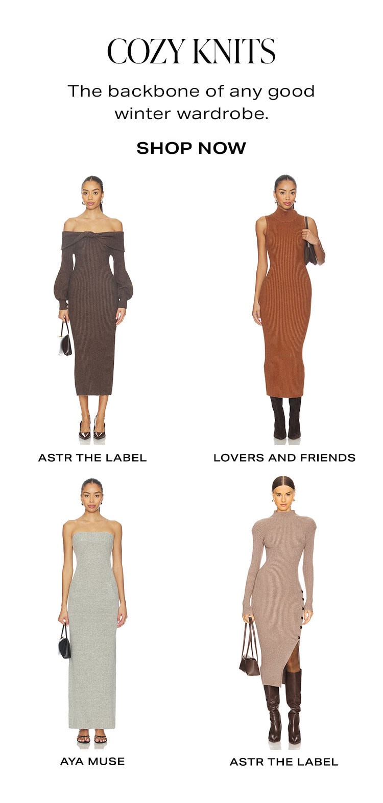 Cozy Knits. Shop Now