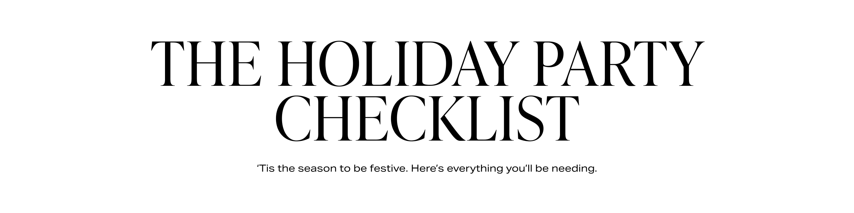 The Holiday Party Checklist