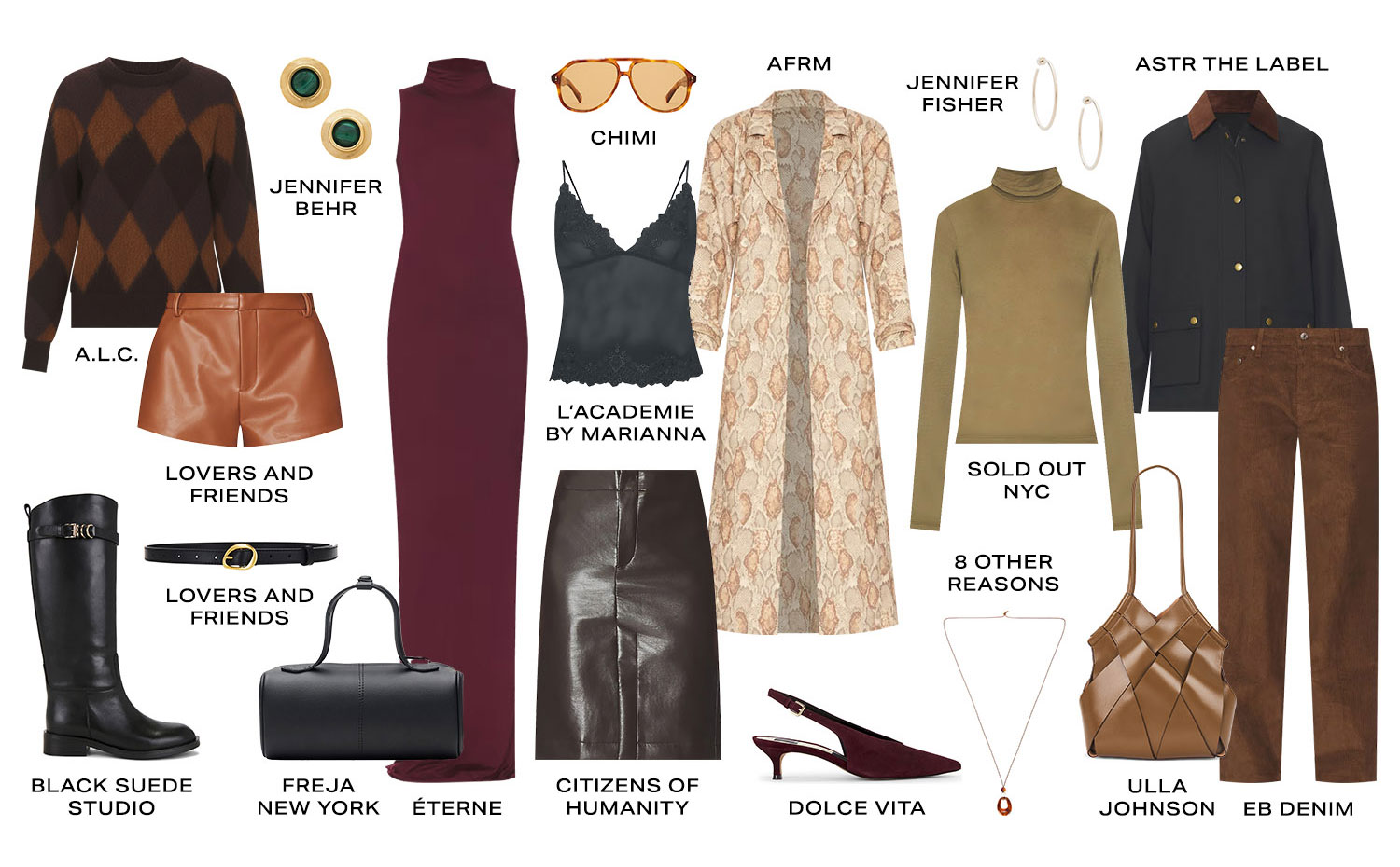 October Capsule Wardrobe. Product Assortment.