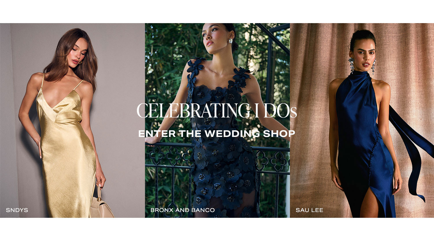 Celebrating I Dos. Enter The Wedding Shop.
