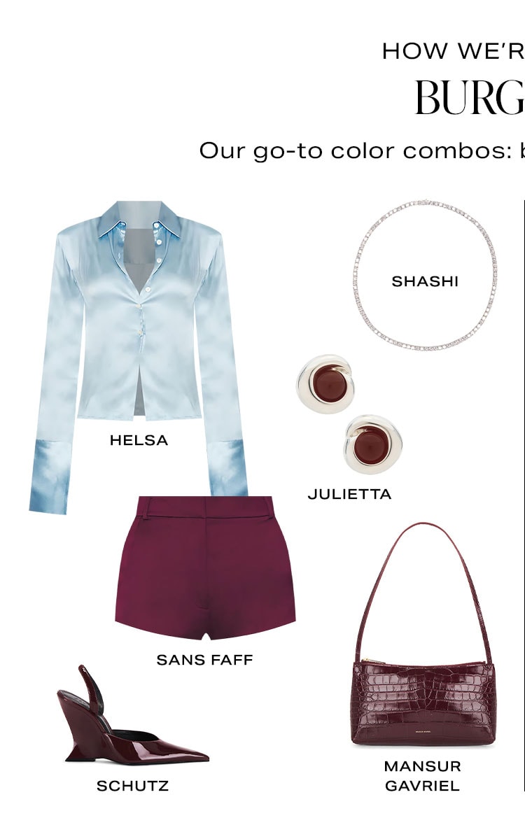 How We're Styling Burgundy. Look 1. 