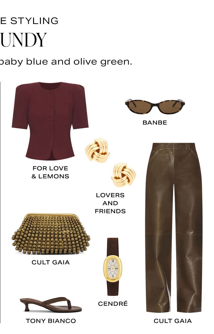 How We're Styling Burgundy. Look 2. 