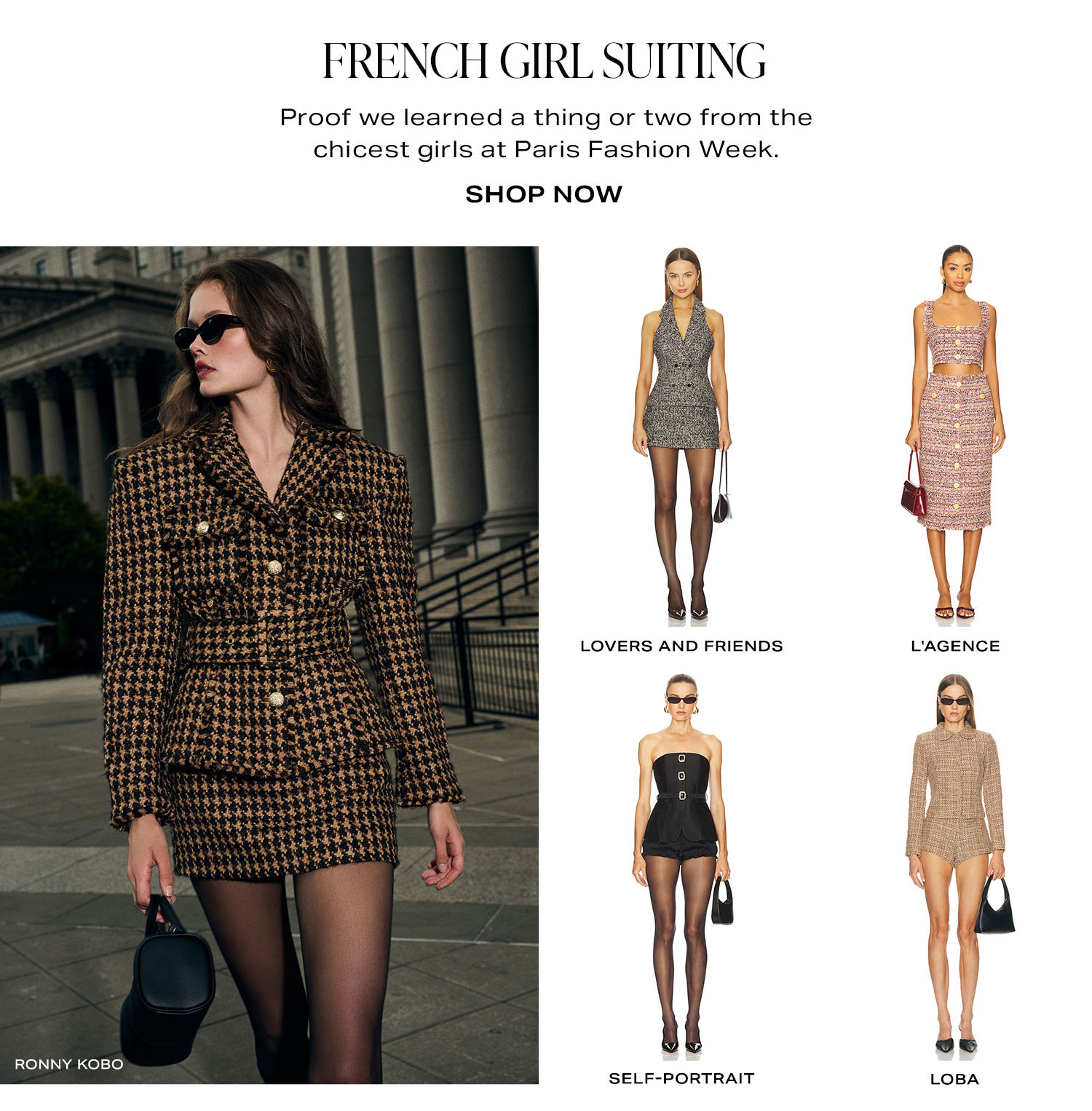 French Girl Suiting. Shop Now.