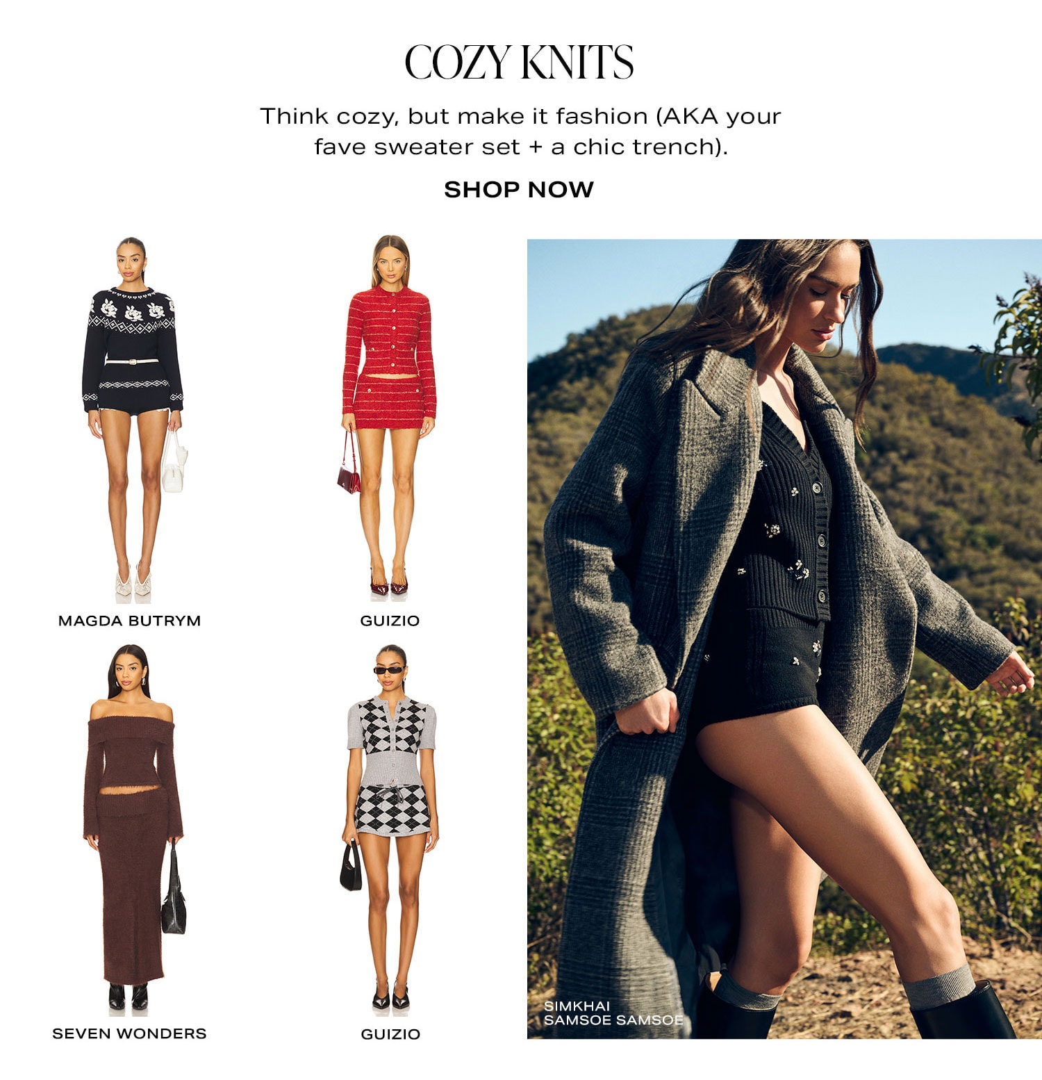 Cozy Knits. Shop Now.