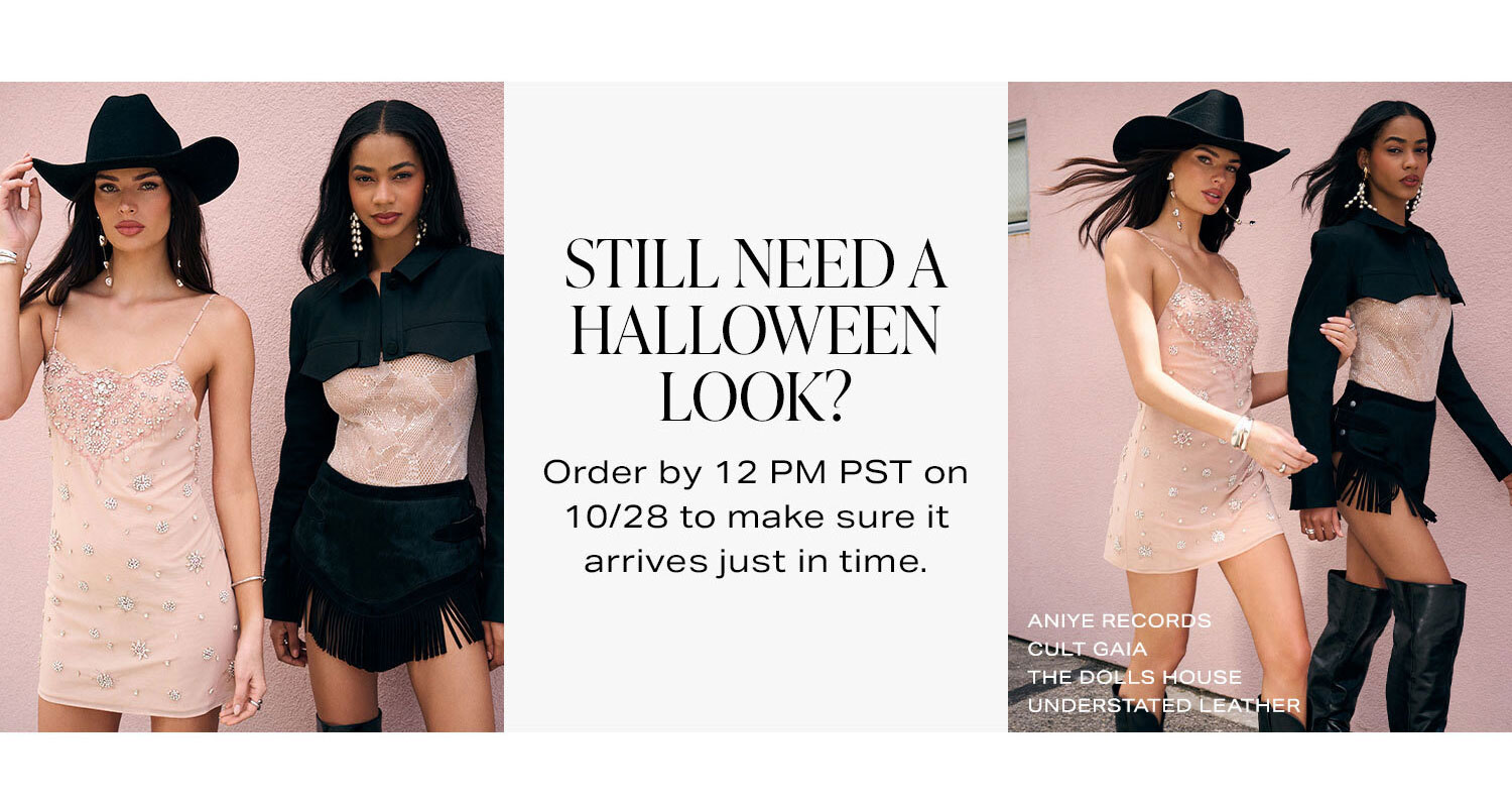 Still Need A Look For Halloween? Order by 12 PM PST on 10/28 to make sure it arrives just in time.