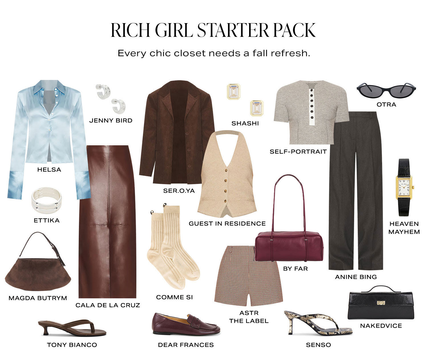 Rich Girl Starter Pack. Product Assortment.