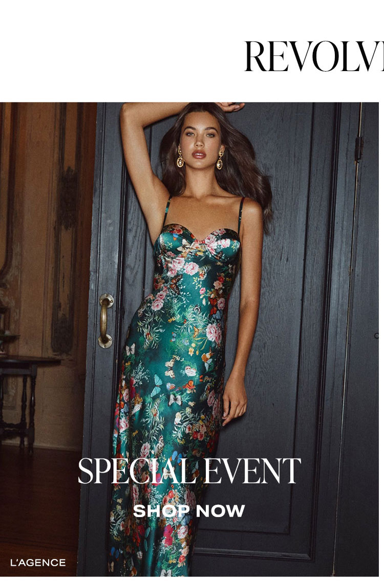 REVOLVE Shops: Special Event. Shop Now.