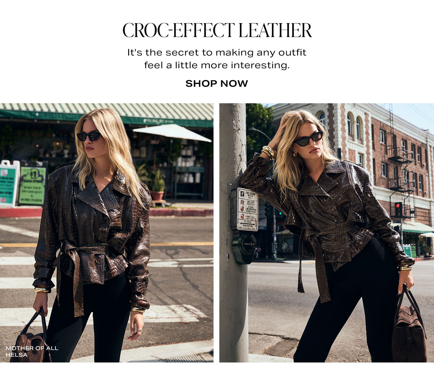 Croc-Effect Leather. Shop Now
