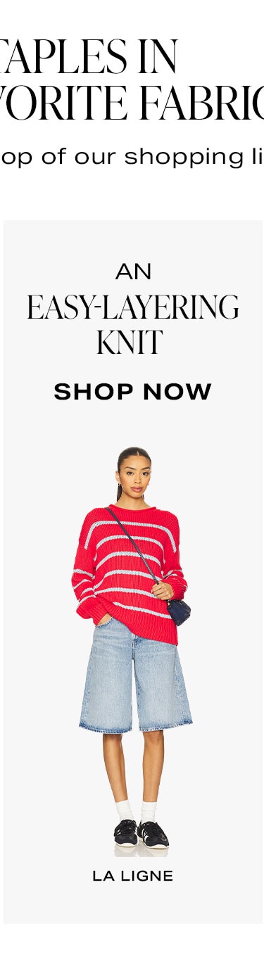4 Fall Staples In Fashion's Favorite Fabric: An Easy-Layering Knit. Shop Now.