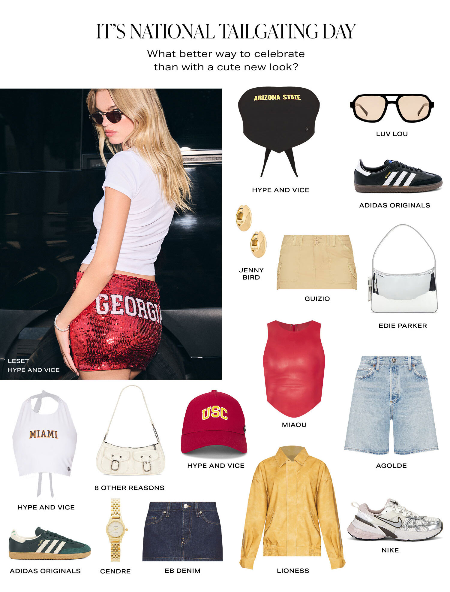 It's National Tailgating Day. What better way to celebrate than with a cute new look? Product Assortment. 