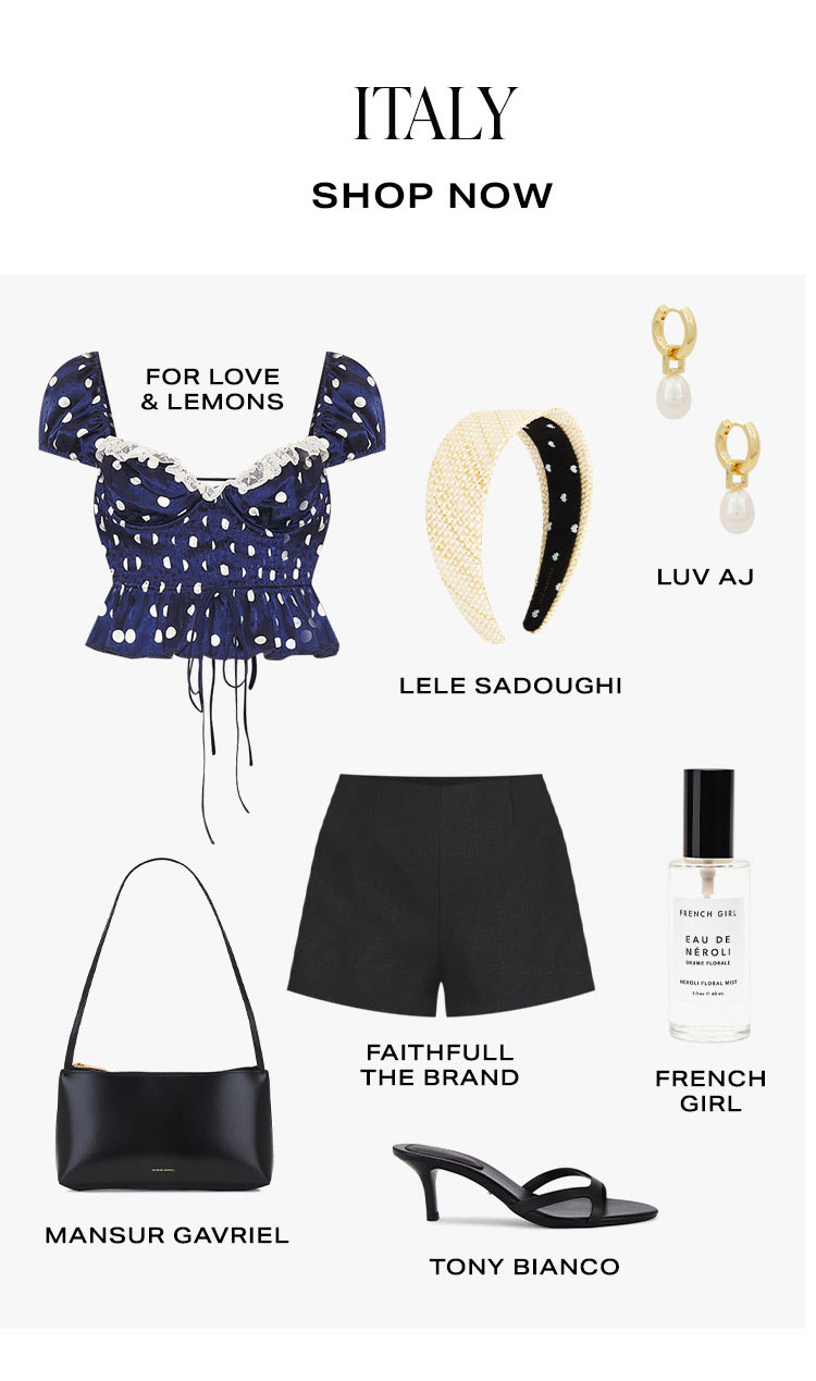 Where Are You Headed? Italy. Product Assortment. Shop Now.