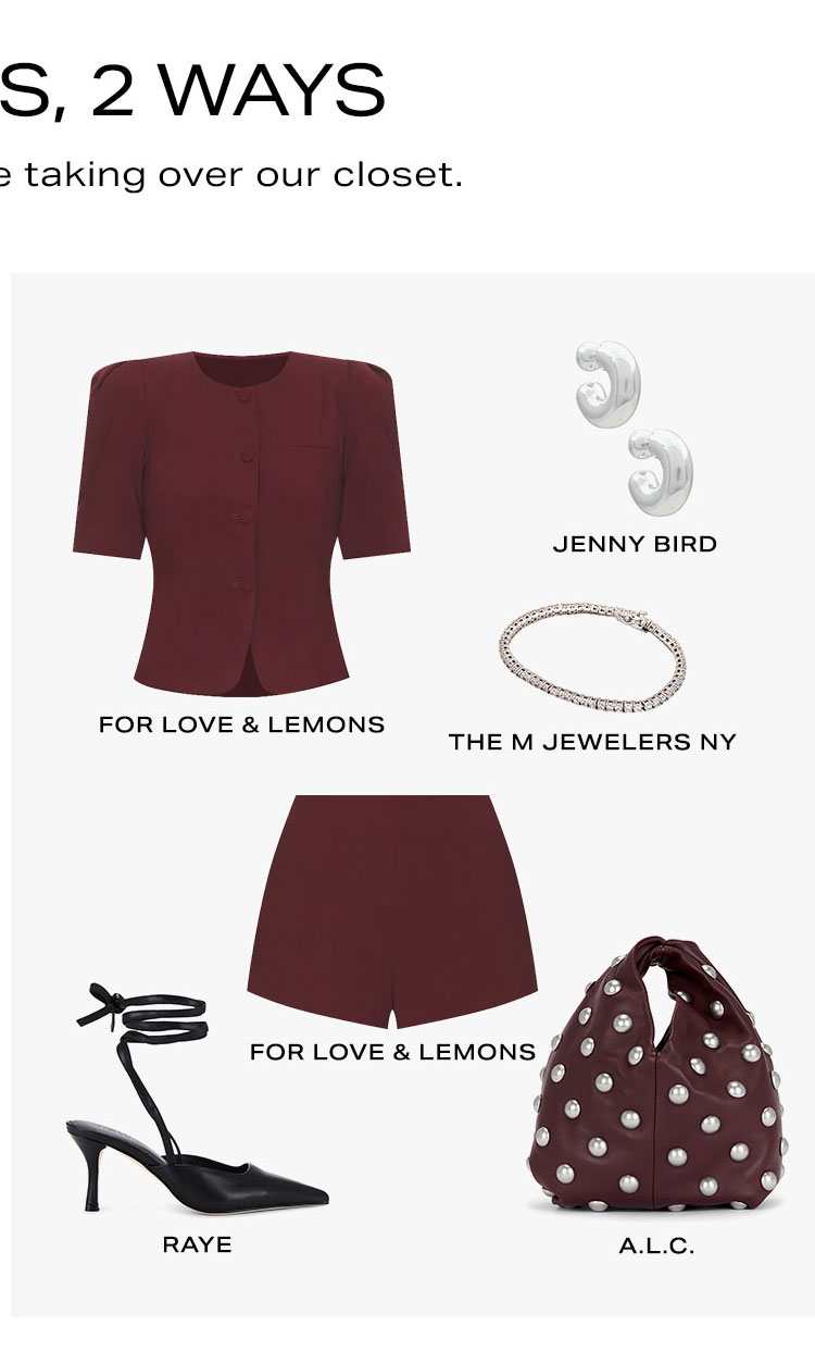 Fall Hues, 2 Ways. Burgundy. Shop Now.