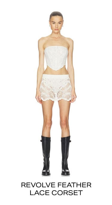 REVOLVE Feather Lace Corset