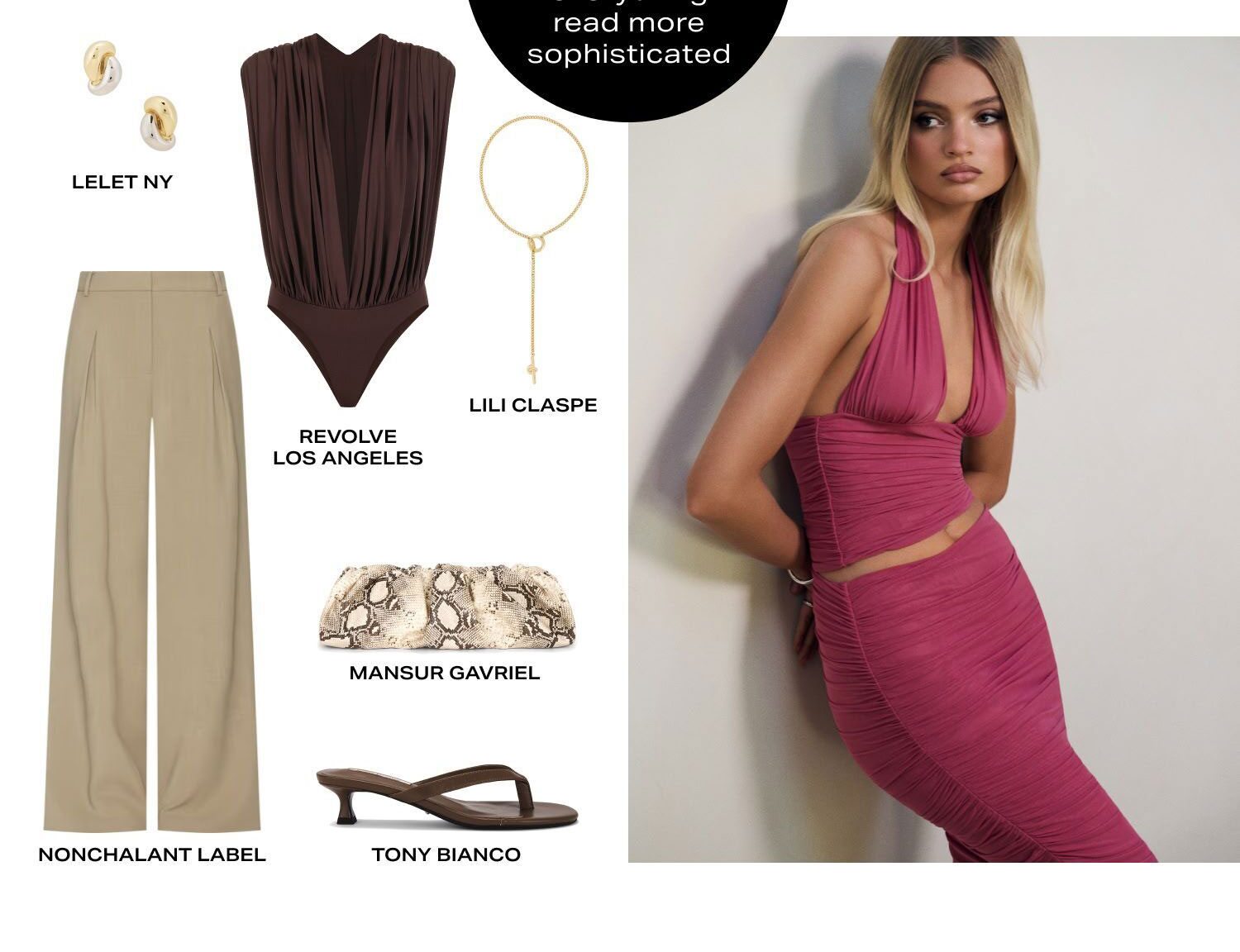 SOPHISTICATED EVENING. LOOK 2