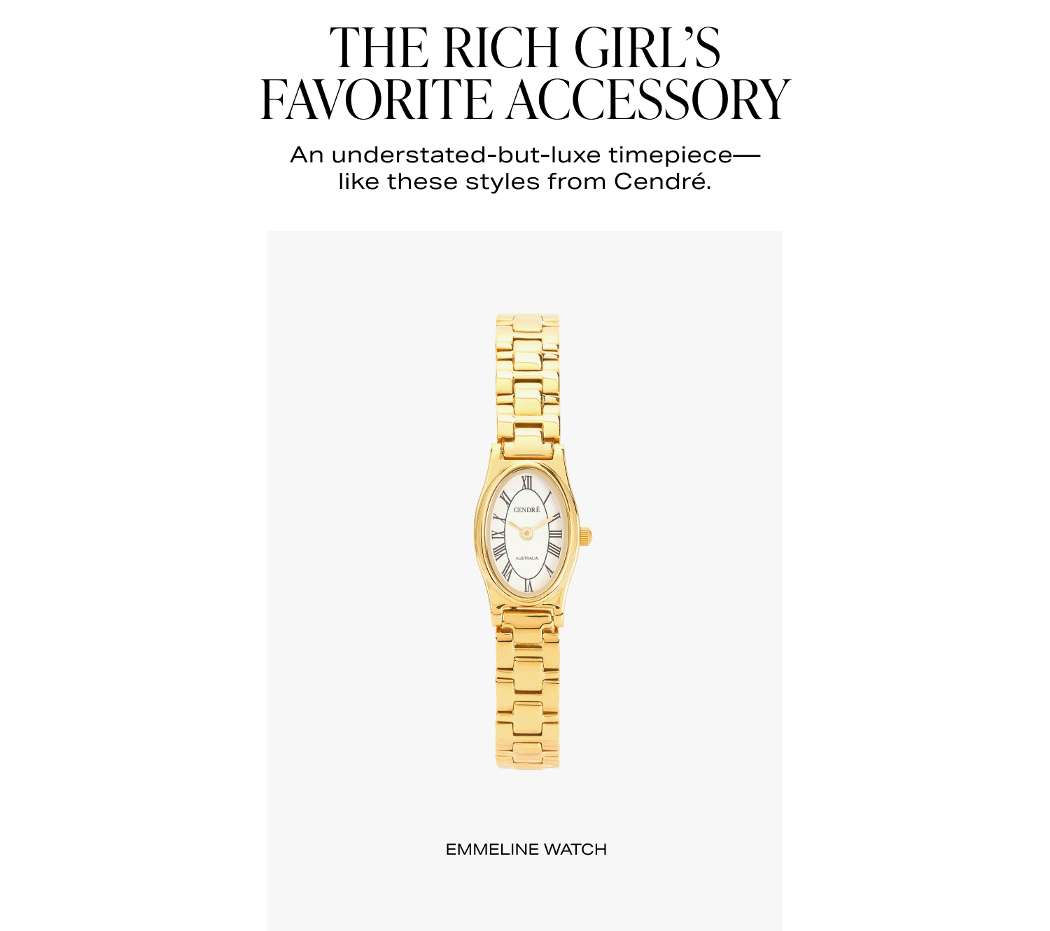 THE RICH GIRL'S FAVORITE ACCESSORY