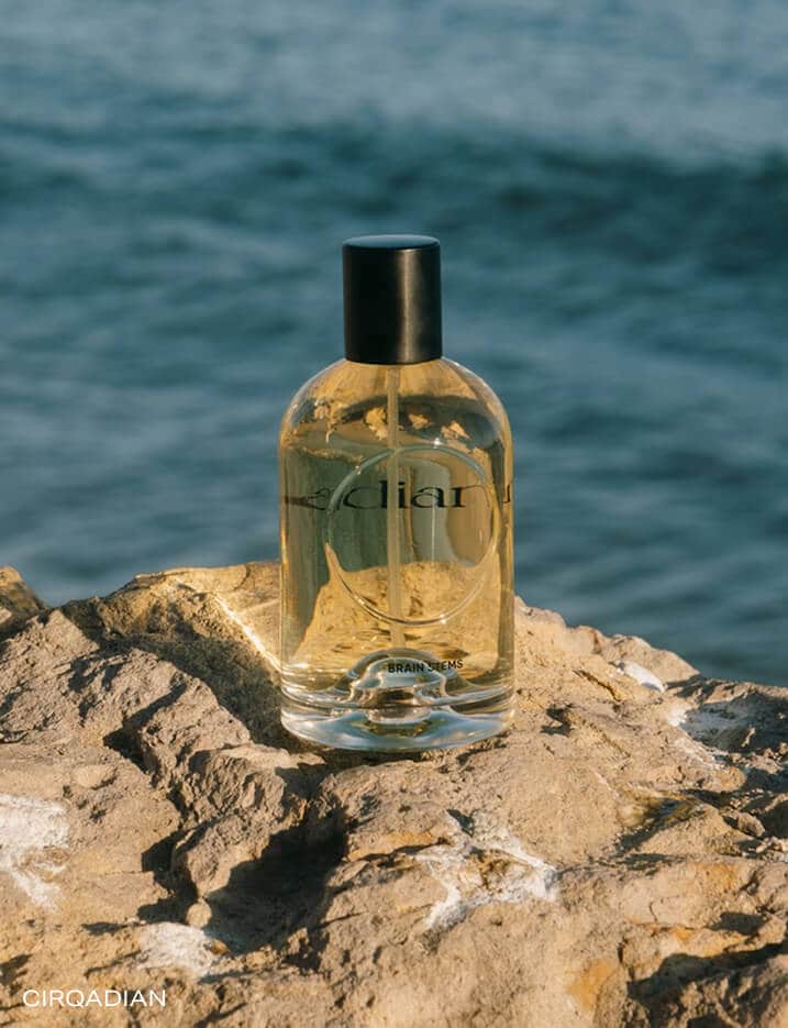 A bottle of Cirqadian fragrance.