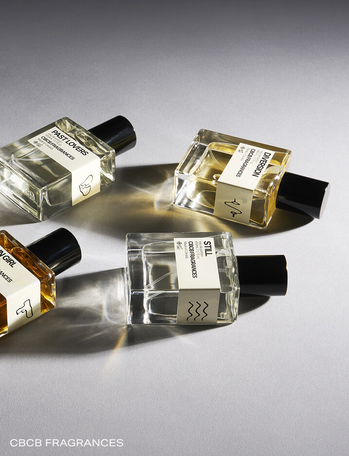 Bottles of CBCB Fragrances.
