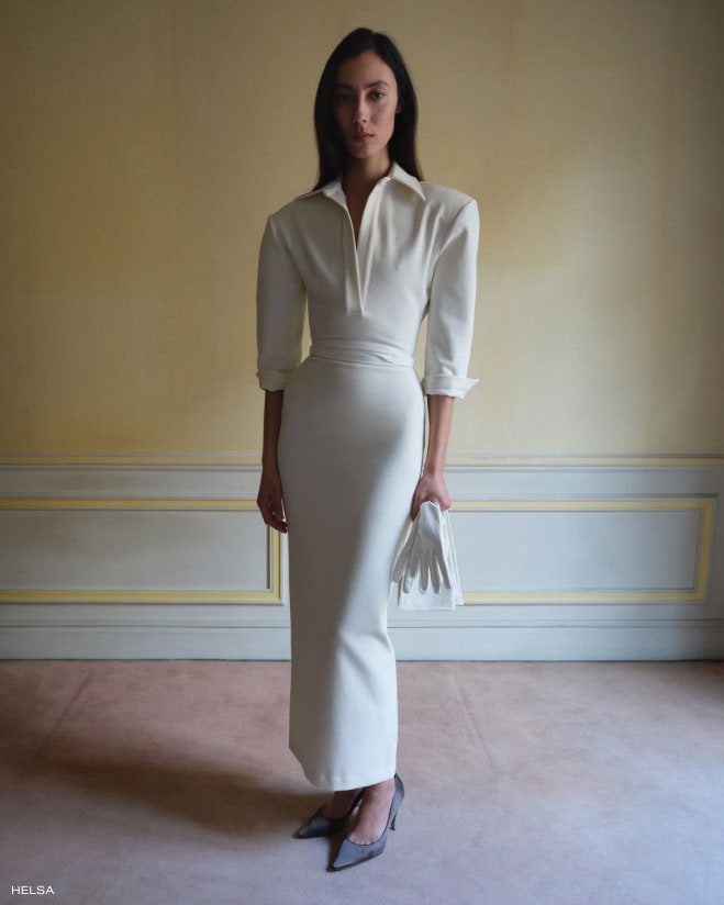 New & Exclusive Helsa. Elsa Hosk returns to wardrobe essentials with tailored outerwear, 1920s-inspired evening silhouettes, and enduring classics - thoughtfully renewed for now.