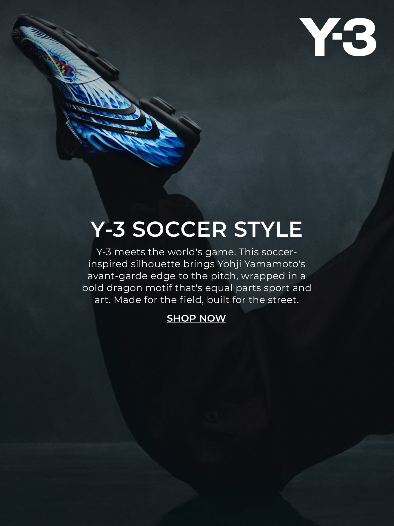 Y-3. Shop Now.