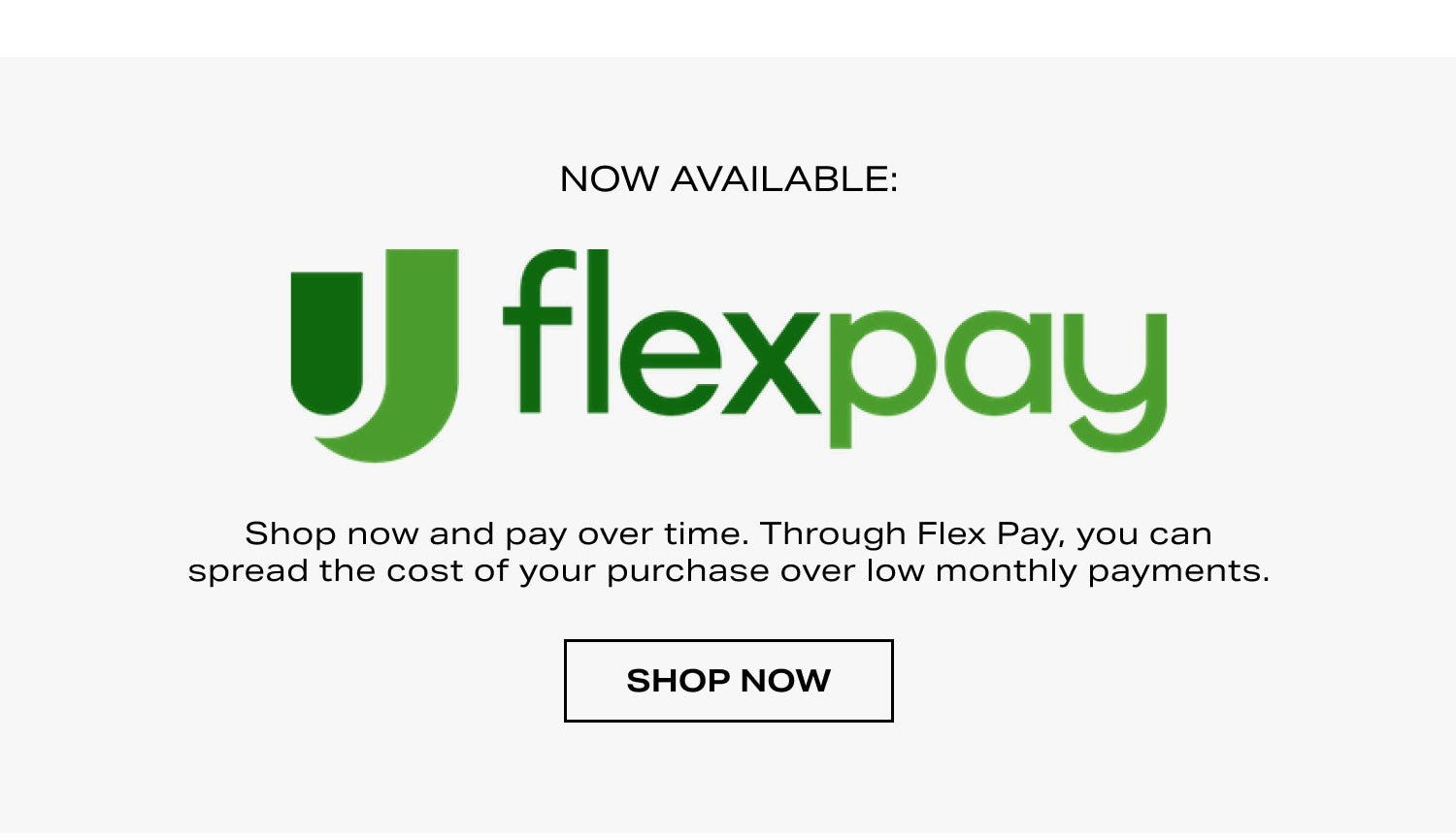 Flexpay. Shop Now