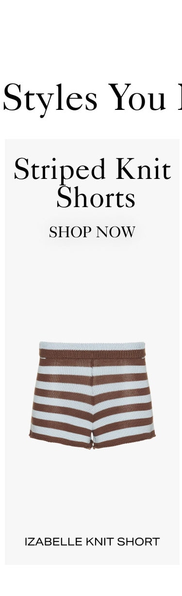 Shop Striped Knit Shorts