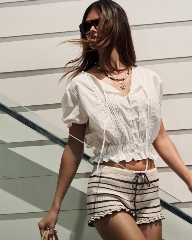 THE SUMMER SHOP. Perfect white tops, gingham capri sets and more outfit inspo ahead.